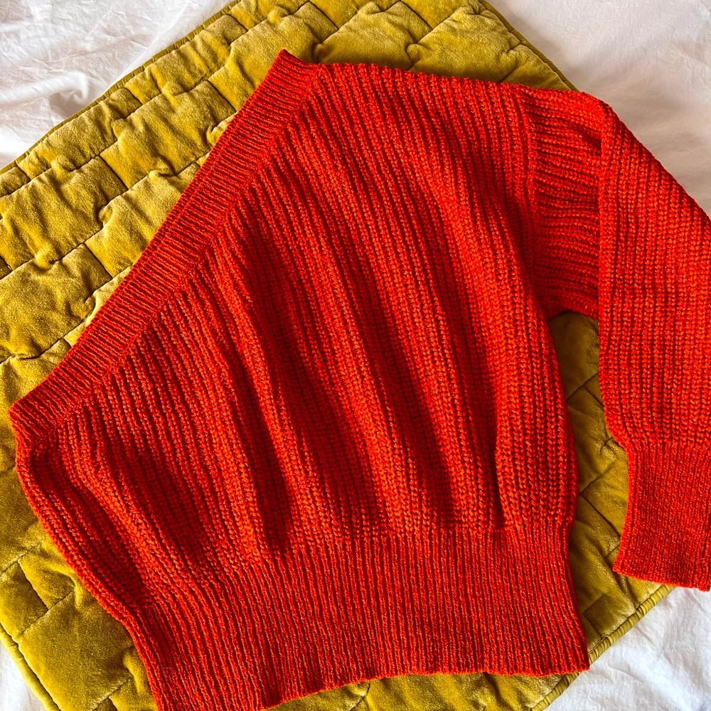 ZARA off the shoulder knitted sweater